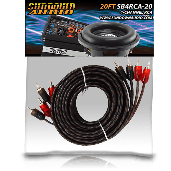 SB4-20FT 4-Channel RCA Interconnect Cables