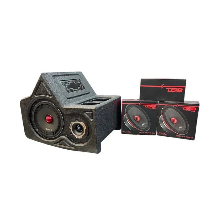 Mini Center Console Chevy/GMC 88-94 OBS Bundle (2) DS18 PRO-X64.BM & (2) Tweeters
