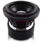 Black 8-inch subwoofer driver with surround and stamped cone details