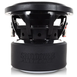 Black 8-inch subwoofer driver rear view with metal basket and magnet