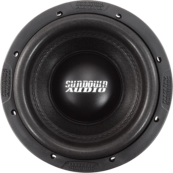 Sundown Audio 8-inch subwoofer driver, black cone with logo center cap