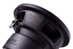 American Bass 12-inch car subwoofer showing textured black cone and black dust cap