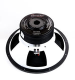 American Bass car subwoofer with black top plate and white mounting basket