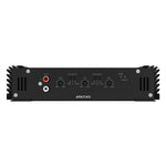 2-channel car amplifier control panel with input jacks and tuning knobs for crossover settings